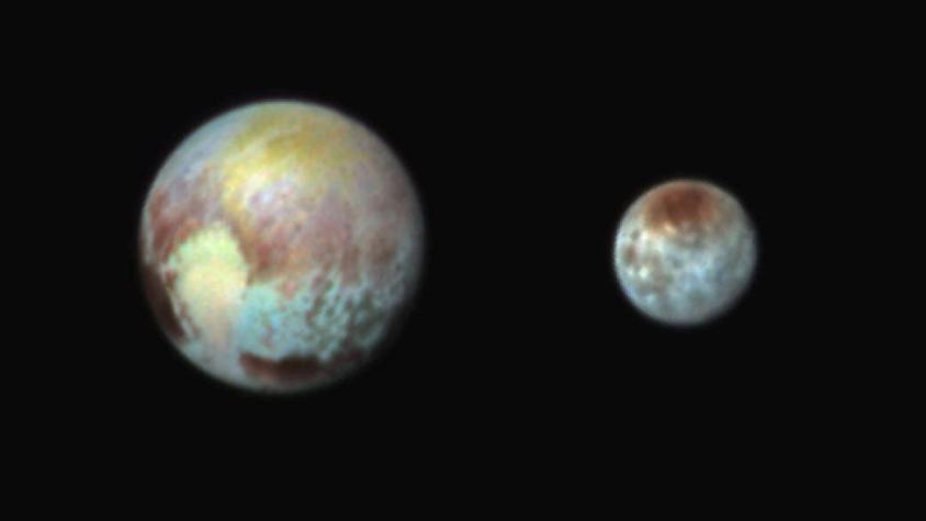 Sonda New Horizons pinta de colores a Plutón y su luna Caronte