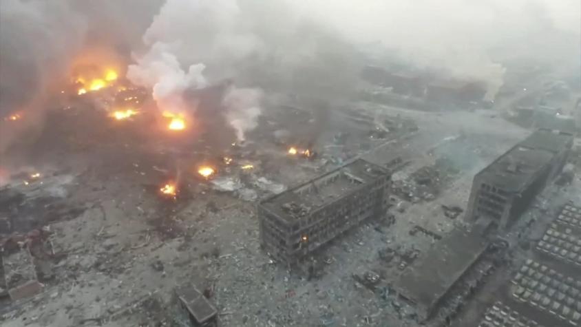 Explosión en China: nuevos focos de incendio en zona devastada