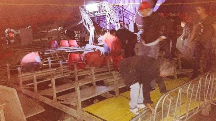 [VIDEO] Galería de circo se desploma y deja 30 heridos