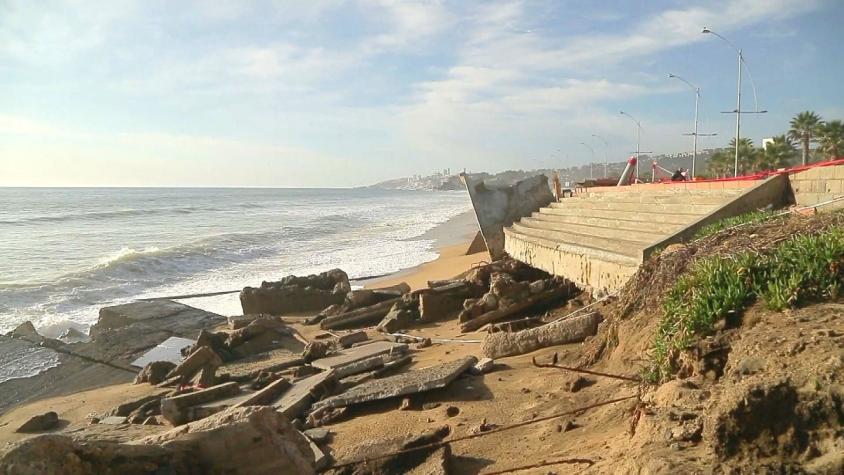 Millonarios daños dejaron las fuertes marejadas en el borde costero de Viña del Mar