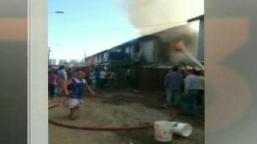 Dos viviendas resultaron completamente destruidas por incendio en sector chillancito