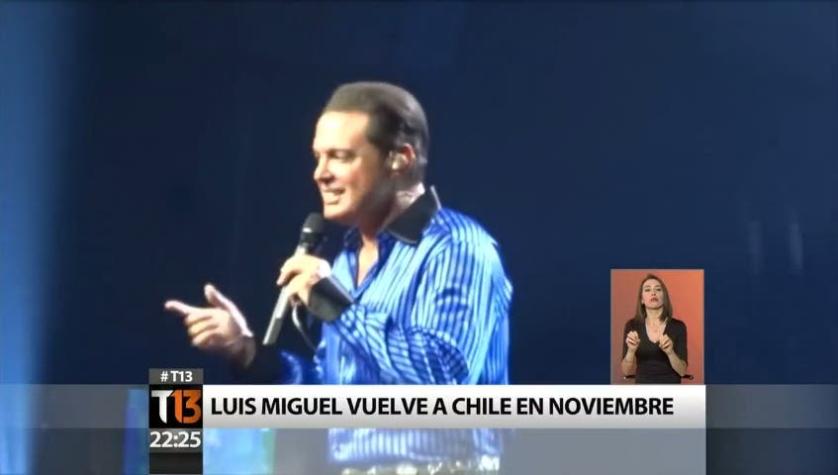 Luis Miguel regresa a Chile con espectáculo en el Movistar Arena