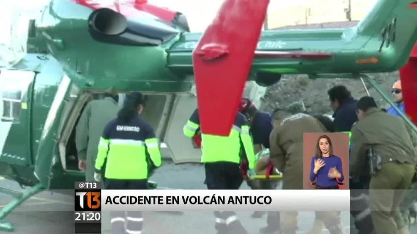 Montañistas en grave estado de salud tras accidente en volcán Antuco