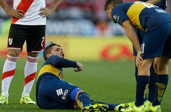 La dramática lesión de Gago en el Superclásico entre River y Boca