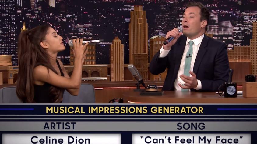 [VIDEO] Ariana Grande y Jimmy Fallon realizaron hilarantes imitaciones musicales