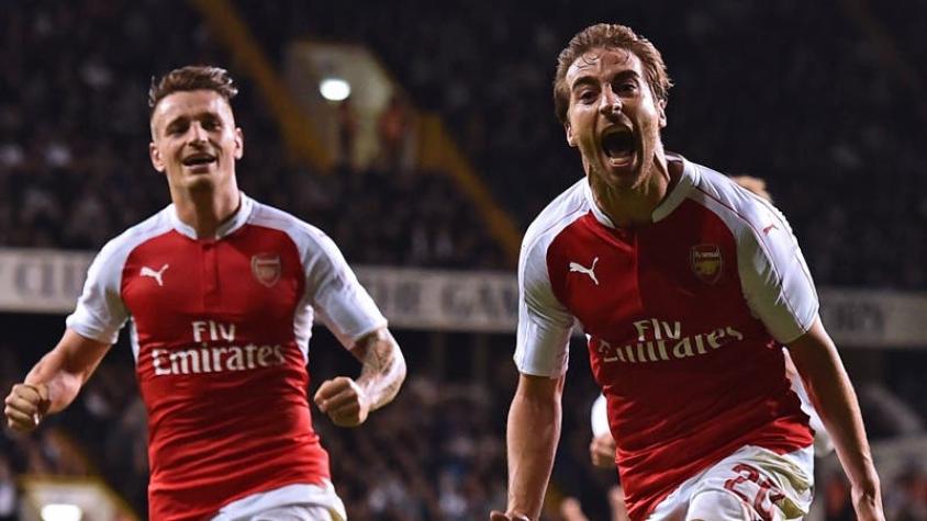 Avanza a octavos: Alexis estuvo en el triunfo del Arsenal sobre el Tottenham