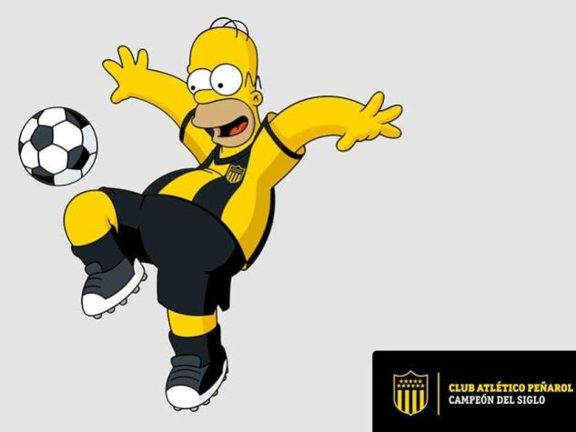 Homero y Bart Simpson se volverán hinchas de Peñarol por su 124 aniversario