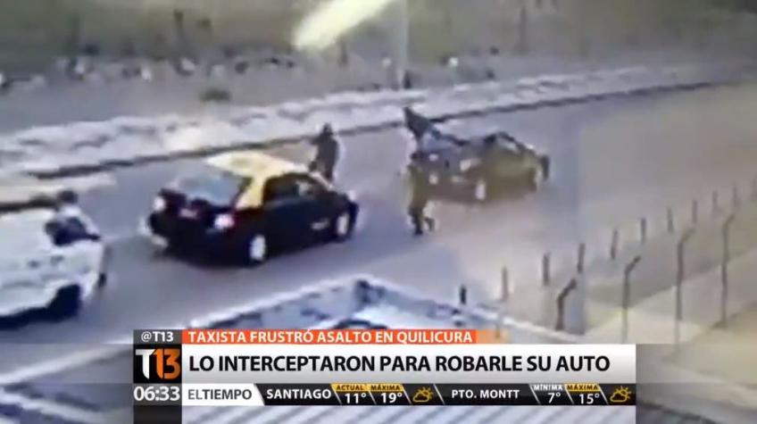 [VIDEO] Taxista impide que un grupo de delincuentes le robe su vehículo