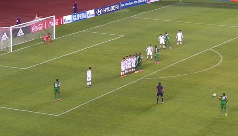 [VIDEO] Con este notable tiro libre Nigeria iguala el marcador ante México en el Mundial Sub 17