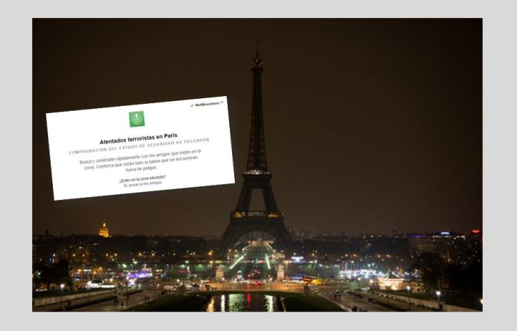 Facebook habilita "botón" para conocer estado de los afectados por atentados en París