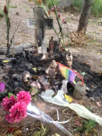 Aparece quemado memorial a Daniel Zamudio en Parque San Borja