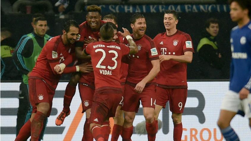 Con Vidal como titular Bayern Munich se impone al Schalke 04 y sigue invicto en la Bundesliga