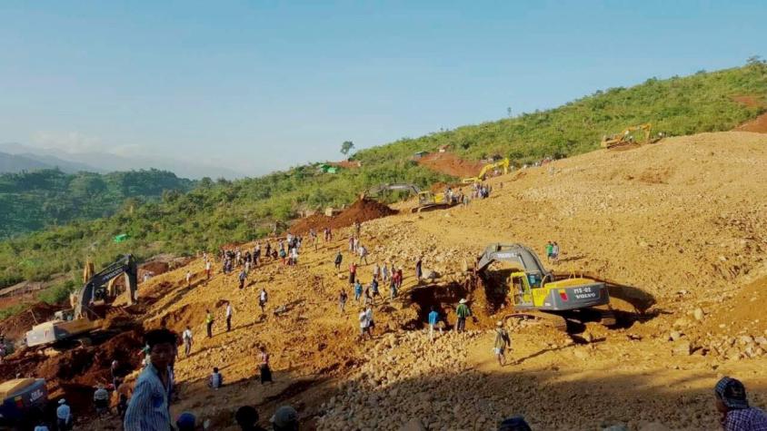 Más de 100 muertos y otros 100 desaparecidos deja alud de tierra en Birmania