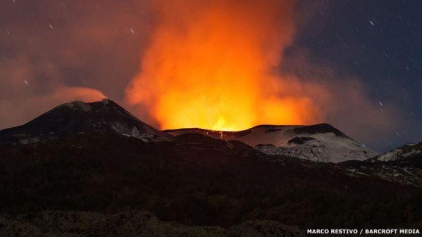 Las espectaculares imágenes de la última erupción del volcán Etna