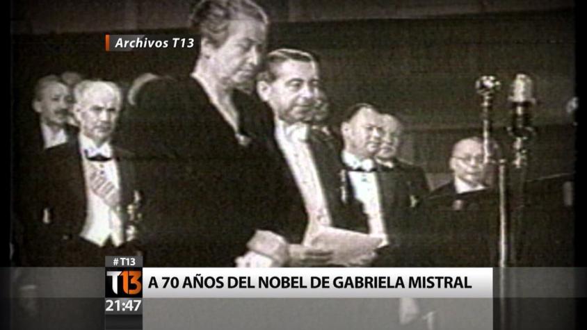Gabriela Mistral: A 70 años del premio Nobel de Literatura