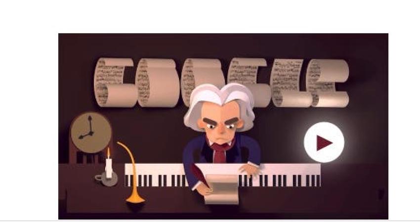 Mira a Beethoven intentando componer su música en un doodle animado de Google