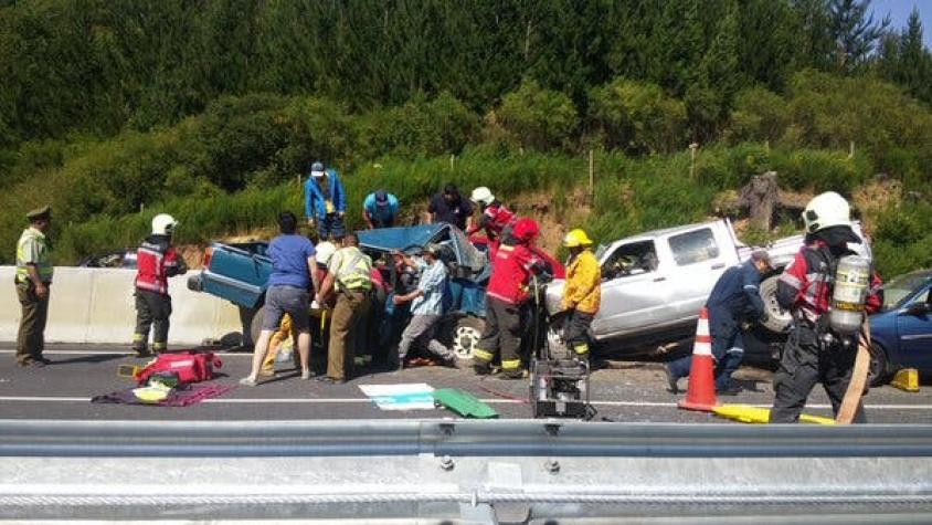Accidente en ruta Concepción - Cabrero deja cinco muertos