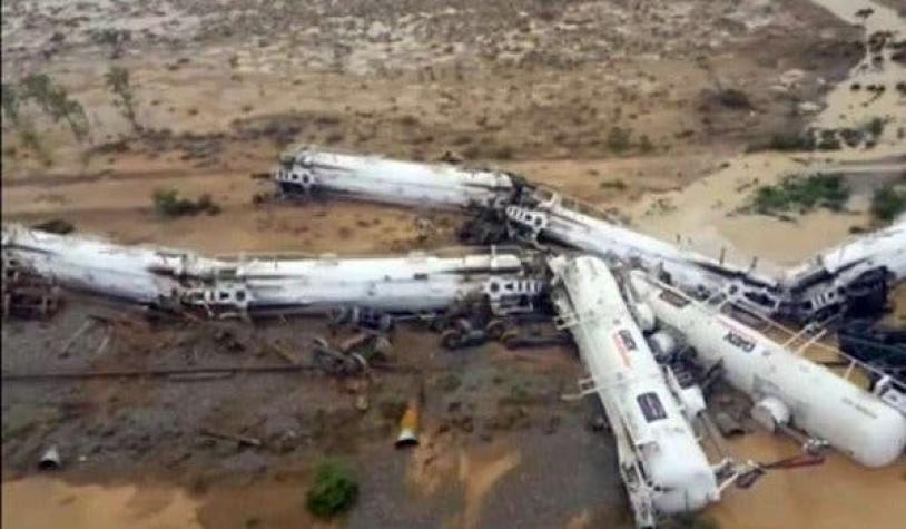 Probable fuga de ácido tras descarrilar un tren en Australia