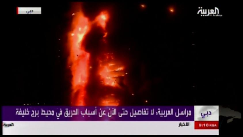 [VIDEO] Incendio se desata en hotel de Dubái a dos horas del Año Nuevo