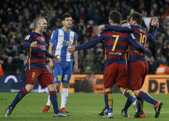 Barcelona sin Claudio Bravo golea al Espanyol en octavos de final de la Copa del Rey