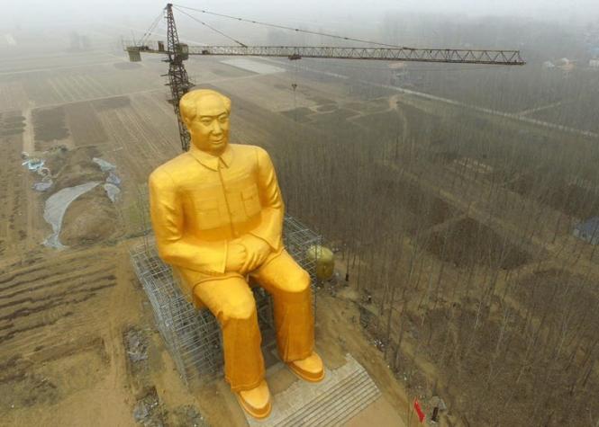 Destruyen la gigantesca estatua de Mao en China por motivos desconocidos