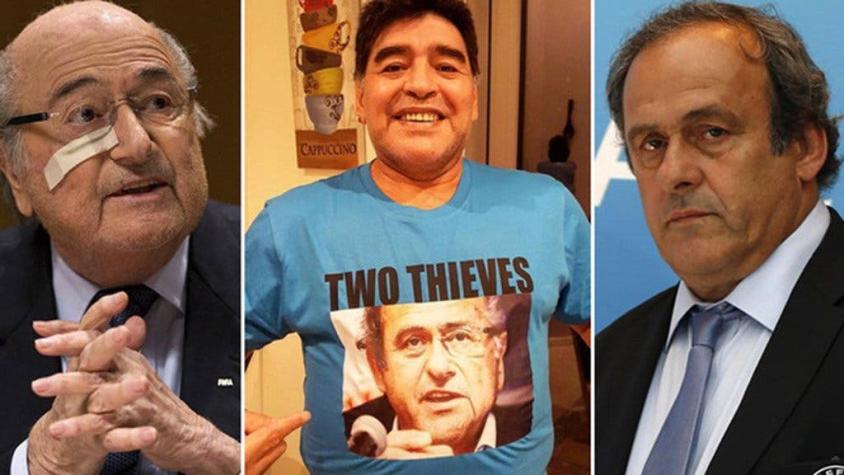 Maradona envía duro mensaje a Blatter y Platini