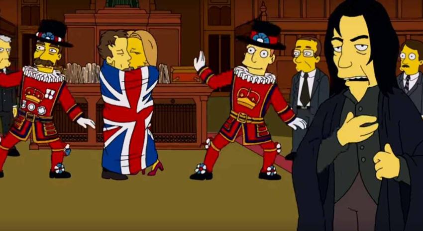 [VIDEO] Los Simpson homenajean a Alan Rickman con referencias a cultura británica