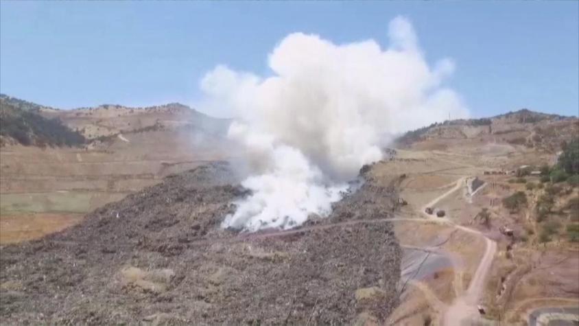 [VIDEO] El impactante registro del incendio en vertedero Santa Marta desde un drone