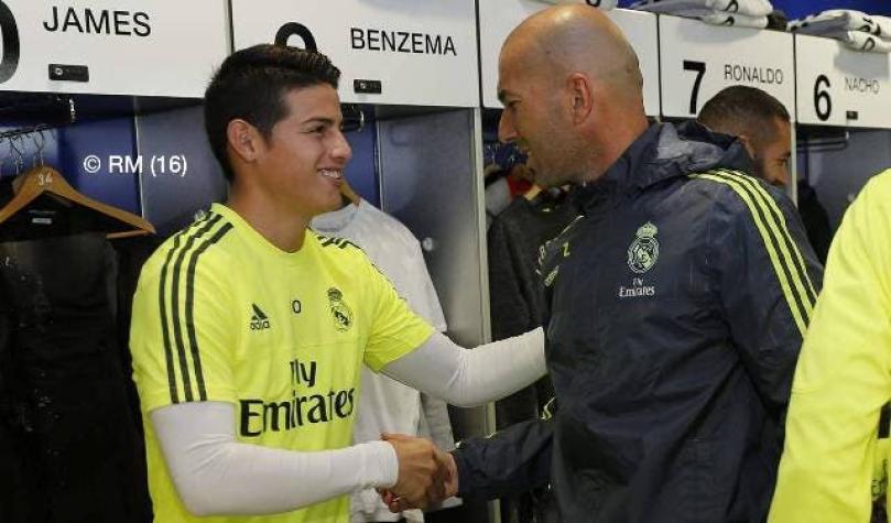 Zidane y supuesta crisis con James Rodríguez: "Está preparado para jugar"