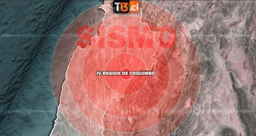 Se registra sismo 4,2 Richter en Coquimbo