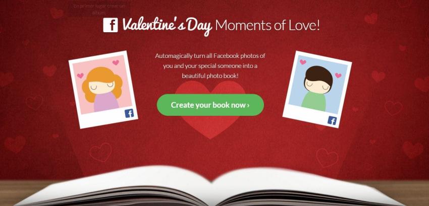 Crea tu album romántico en Facebook para San Valentín
