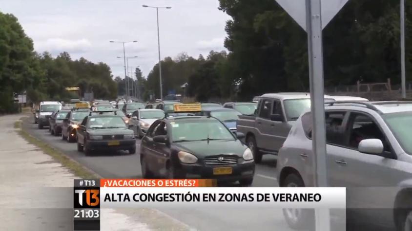 [VIDEO] Taco en verano: Alta congestión vehícular marca el recambio de veraneantes