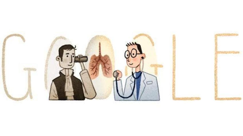 René Laënnec, el vergonzoso médico que inventó el estetoscopio recordado en un doodle