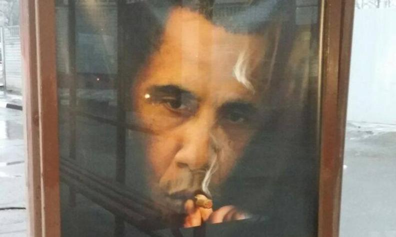 Polémica campaña antitabaco en Rusia utiliza la imagen de Obama