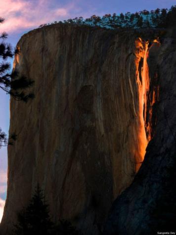 La "cascada de fuego" que maravilla en el parque Yosemite