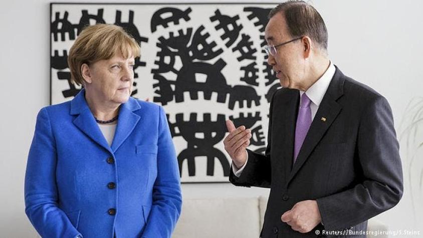 Ban Ki-Moon elogia a Merkel como líder moral en crisis de refugiados