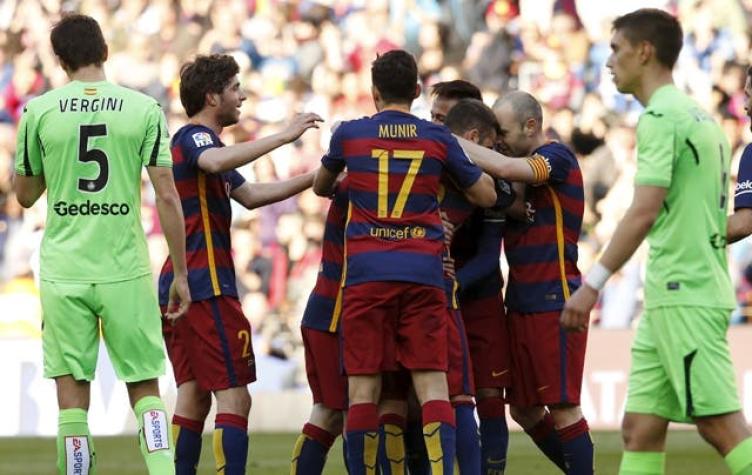 FC Barcelona de Claudio Bravo golea a Getafe por la Liga española