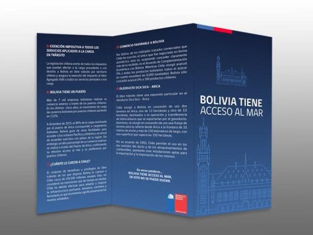 "Bolivia tiene acceso al mar": Cancillería entrega folletos para difundir postura frente a demanda