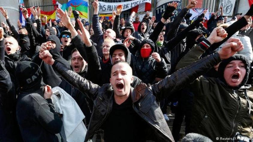 Ultraderechistas protestan tras atentado en Bruselas