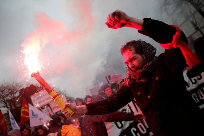 Huelgas y manifestaciones en Francia contra la política del presidente Hollande