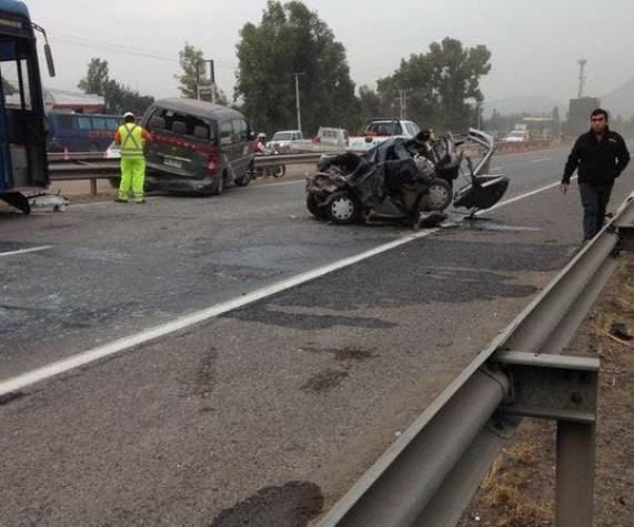 Congestión en autopista Los Libertadores por accidente fatal
