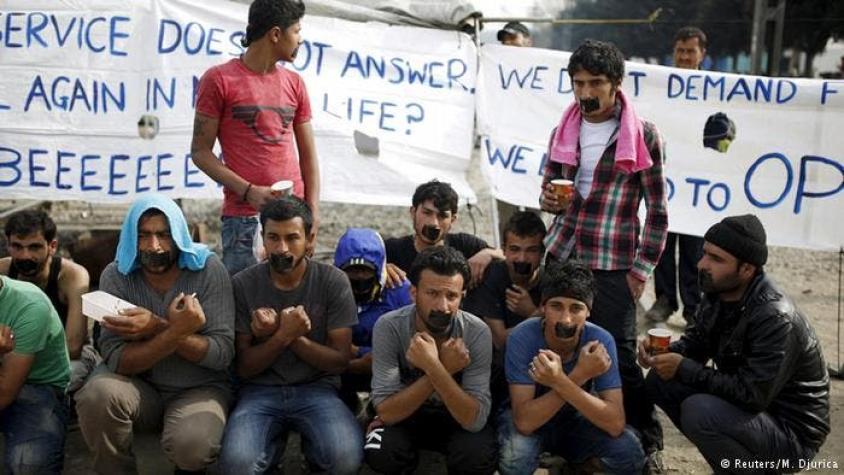 Inmigrantes protestan en Grecia contra su deportación
