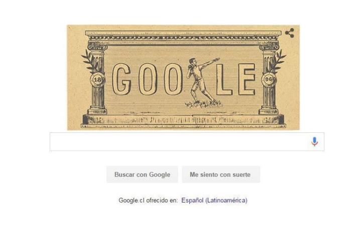 Doodle de Google celebra el aniversario 120 de los primeros Juegos Olímpicos modernos