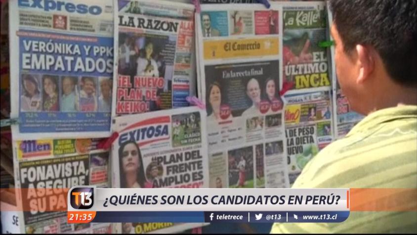 [VIDEO] Estos son los candidatos a la presidencia en Perú