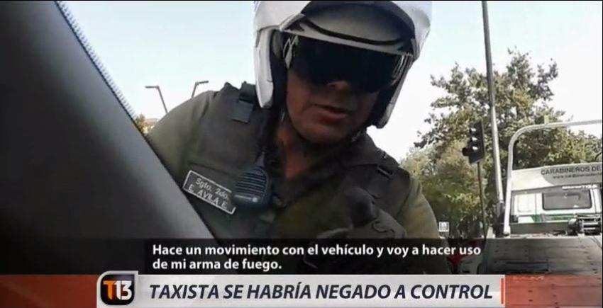 [VIDEO] Taxista detenido en protesta contra Uber se habría negado a control