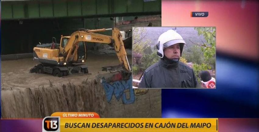 [VIDEO] Buscan desaparecidos en Cajón del Maipo