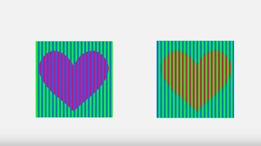 ¿Creerías que estos corazones son del mismo color? La ilusión óptica que juega con tu mente