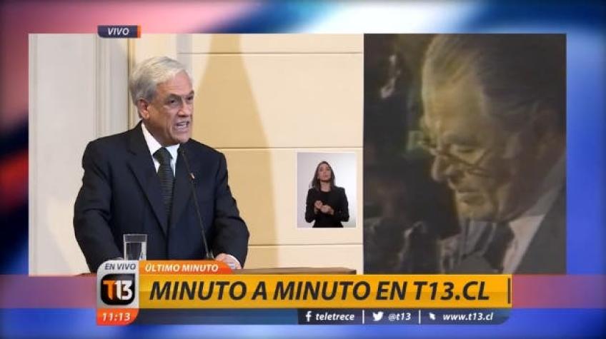 Sebastián Piñera por Aylwin: "Se va uno de los grandes líderes de nuestra historia"