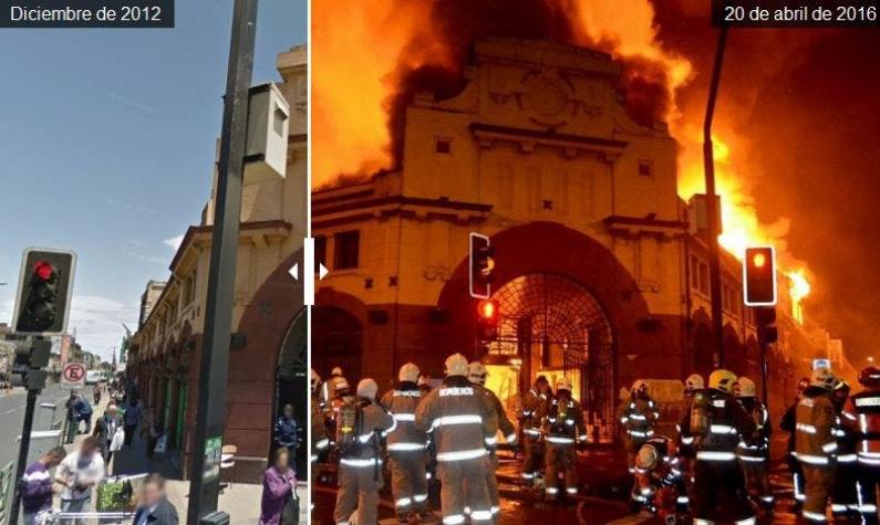 [FOTOS] El antes y después del mercado de Temuco tras el incendio