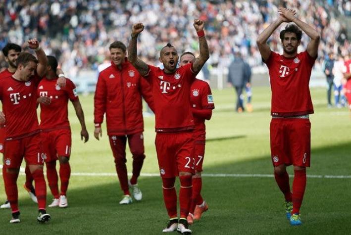 Vidal aporta con un gol en victoria de un Bayern que "acaricia" el título de la Bundesliga